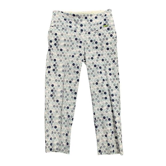 Swing Control Pants Womens 2 Multi Golf Ball Print Pull On Pockets Cropped - Picture 1 of 12